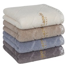 GUY LAROCHE 頂級VIP洗臉毛巾 飯店毛巾 190g 30支, 4個, 灰色, 象牙白, 淺棕色, 深灰色