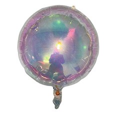 WOW PARTY KOREA 透明幻彩鋁箔氣球 45cm, 10個, 圓形