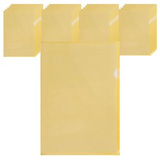 PEONIST 彩色文件L型資料夾, 02 黃色, 20個