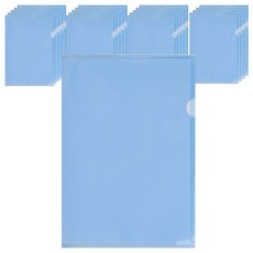 PEONIST 彩色文件L型資料夾, 04 藍色, 20個