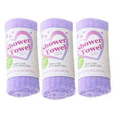 aisen 扁柏木水滴身體浴巾 BT113, 紫色, 3個