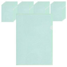 PEONIST 彩色文件L型資料夾, 03 綠色, 20個