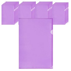 PEONIST 彩色文件L型資料夾, 08 紫色, 20個