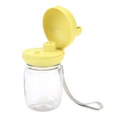 Lanboer Tammy Bear寵物外出按壓式飲水瓶, 1個, 黃色