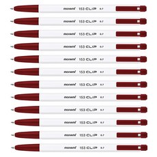 모나미 153 클립 0.7mm, 적색, 12개
