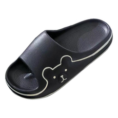 PEONIST 可愛小熊拖鞋, 265, 黑色