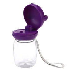 Lanboer Tammy Bear寵物外出按壓式飲水瓶, 1個, 紫色