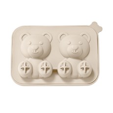 UH홈데코 실리콘 곰돌이 얼음틀, 화이트, 1개