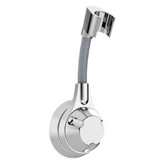 儀家生活館 免打孔萬向調節花灑/蓮蓬頭活動支架 2入組, 亮銀色