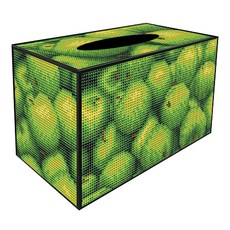 DCLARE 寶石十字繡面紙盒, 1個, 03 幸運青蘋果