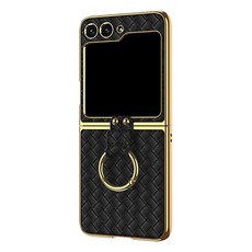 유스픽 골드링 레더 휴대폰 케이스 사각