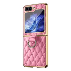 유스픽 골드링 레더 휴대폰 케이스 퀼팅