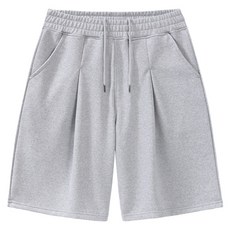 MCT 男女通用毛圈布標誌性單褶寬版五分短褲