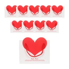 Yums 愛心包裝禮品提袋, 10個, 白色