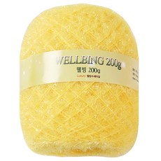 Yeonil纖維 養生絲瓜絡圓筒毛線 200g, 1個, 02黃色