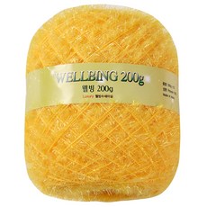 Yeonil纖維 養生絲瓜絡圓筒毛線 200g, 1個, 18螢光黃