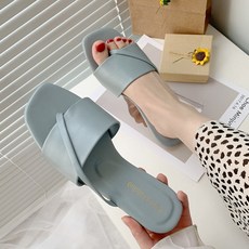 PEONIST 女士粉彩色系繞帶拖鞋