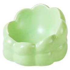 PASTEL PET 寵物浮雕花朵食碗 14 x 14 x 9 cm, 1個, 綠色