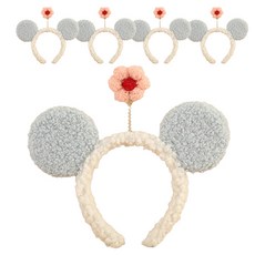 Maket Gamseong 花朵圖案髮帶, 小熊天藍色, 5個