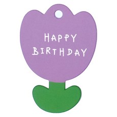 마켓감성 스몰큐트 축복 메시지 카드, 튤립 생일, 100개
