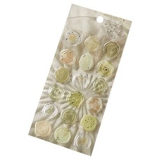 Maket Gamseong 封蠟信封貼紙, 3個, 綠色