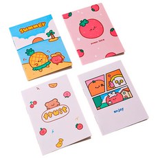 Maket Gamseong 角色迷你練習本, 隨機出貨 水果系列, 50個