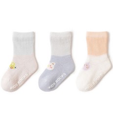 HARAROI 男童可愛紫色小熊襪子3雙組