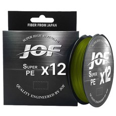 超級PE 12編織釣魚線, 軍綠色, 1個