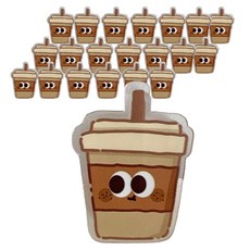 마켓감성 카페시리즈 씰링 클립 집게, 커피, 20개