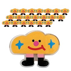 마켓감성 캐릭터 노트 클립, 브레드, 20개