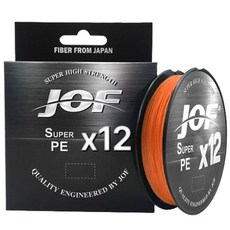 JOF 12합사 슈퍼 PE 낚시줄, 오렌지, 1개