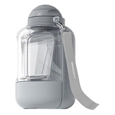 DING DONG PET 寵物 2合1 大尺寸便攜式水瓶, 灰色, 1個