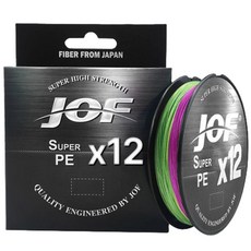 超級PE 12編織釣魚線, 多種混合顏色, 1個