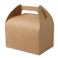 DesignPackage 鮮奶油盒 牛皮紙 中, 單一顏色, 50個