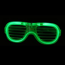 gelluna 派對節日活動紀念日活動LED燈光太陽眼鏡 LG-02, 4 基本綠色, 1個