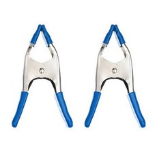 DAEHAN 背景紙固定橡膠鋼製A型夾 中型, 藍色, 2個