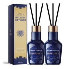 Homekeeping Object蘇格蘭擴香 200ml*2入+擴香棒10支禮盒, Smoky Kiss, 1組