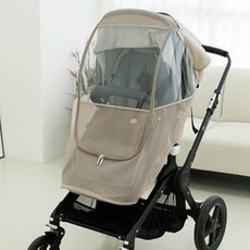 momnoko 網眼嬰兒推車網眼一體式蚊帳罩, 1個, 拿鐵色