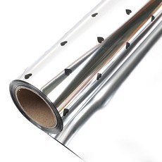 迷你愛心塑膠鍍膜包裝紙 小 26.5cm x 17m, 黑色, 1個