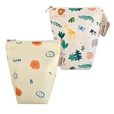 dotomari 防水漱口杯收納袋 2件組, 霍奇波奇 + 叢林