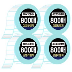 다다 바코드 감열 라벨지 40 x 30 mm, 800칸, 4개