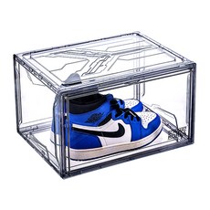 SCHWARZ 寬版全透明鞋子收納盒, 透明黑