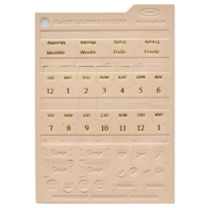 PLEPIC Twinkle 漆皮皮革索引貼紙 米色, 1個, 1入