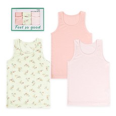 Maykids 幼童/青少年 女童 愛心花卉 莫代爾背心 3件組