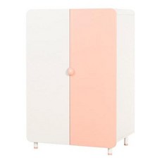 리바트 아동용 톨 작은 옷장 방문설치, 핑크