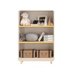 리바트 아동용 톨 책장 방문설치, 옐로우, 3단