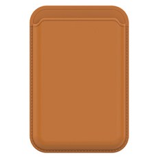 엠피에스 자력강화 맥세이프 가죽 카드지갑 케이스, 카멜, 1개