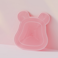 다정다감 곰돌이 각질제거 풋 브러쉬 발세척 매트 핑크, 1개입, 1개