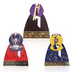 From&To 韓服封口貼零用錢信封3件組 FB302-456, 混合色, 1套