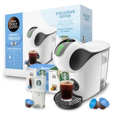 NESCAFE Dolce Gusto 雀巢多趣酷思 Jinio S觸控膠囊咖啡機 家庭咖啡館組, 1024, 白色(咖啡機)